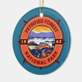 Petrified Forest National Park Retro Compass Keramisch Ornament (Links)