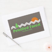 Petrified Forest National Park Retro Rechthoekige Sticker (Envelop)