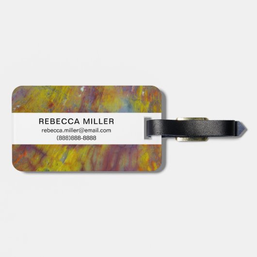 Petrified Wood Bagagelabel (Achterkant horizontaal)