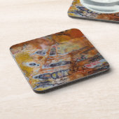 Petrified Wood Brown Bier Onderzetter (Linkerzijde)