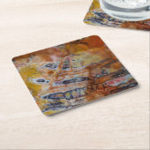 Petrified Wood Brown Kartonnen Onderzetters (Schuin)