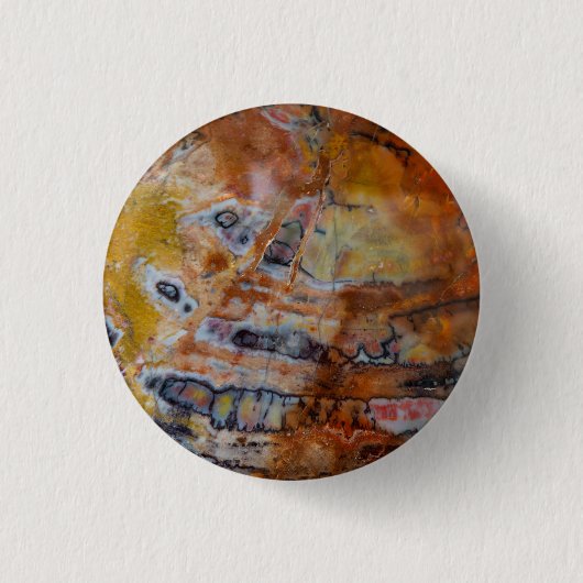 Petrified Wood Brown Ronde Button 3,2 Cm (Voorkant)
