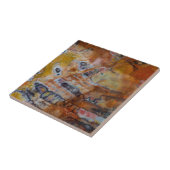 Petrified Wood Brown Tegeltje (Zijkant)