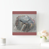 Petrified Wood Clock Vierkante Klok (Huis)