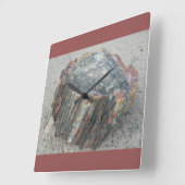 Petrified Wood Clock Vierkante Klok (Hoek)