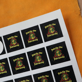 Petrify the Patriarchy feminist medusa Ronde Sticker