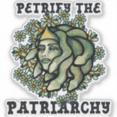 Petrify the Patriarchy Medusa Gorgon Sticker (Voorkant)