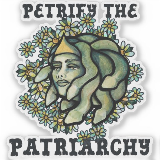 Petrify the Patriarchy Medusa Gorgon Sticker (Voorkant)