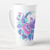 Petrikivka Oekraïense kunst. Aquarellen. Latte Mok (Linkerhoek)