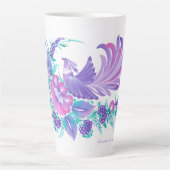 Petrikivka Oekraïense kunst. Aquarellen. Latte Mok (Voorkant)