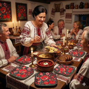 Petrikivka Oekraïense traditionele volkskunst Papieren Bordje