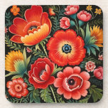 Petrikivka Ukrainian traditional art Bier Onderzetter<br><div class="desc">Petrikivka Ukrainian traditional art. Original watercolour painting.</div>