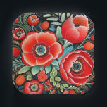 Petrikivka Ukrainian traditional art Papieren Bordje<br><div class="desc">Petrikivka Ukrainian traditional art.</div>