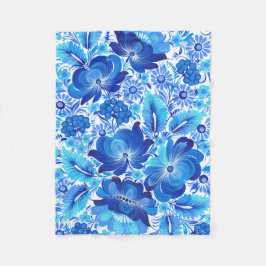 Petrikivka Ukrainian traditional folk art.  Fleece Deken