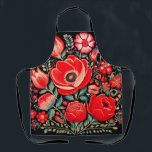 Petrikivka Ukrainian traditional folk art  Schort<br><div class="desc">Petrikivka Ukrainian traditional folk art watercolour painting.</div>