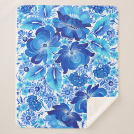 Petrikivka Ukrainian traditional folk art.  Sherpa Deken