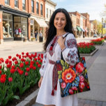 Petrikivka Ukrainian traditional folk art  Tote Bag<br><div class="desc">Petrikivka Ukrainian traditional folk art watercolour painting.</div>