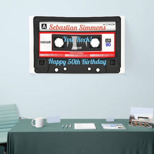 Petro 80-Cassettebandje of -mixtape, elke keer Spandoek (Beurs)