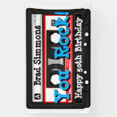 Petro 80-Cassettebandje of -mixtape, elke keer   Spandoek (Verticaal)