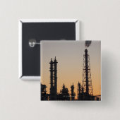 Petrochemisch Plant Vierkante Button 5,1 Cm (Voorkant /achterkant)