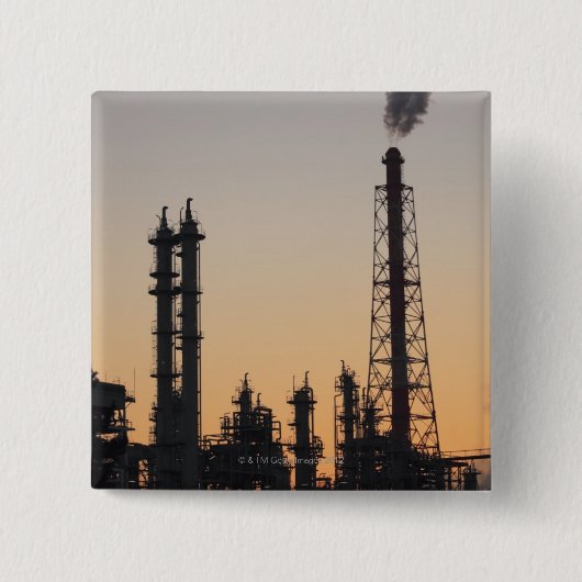 Petrochemisch Plant Vierkante Button 5,1 Cm (Voorkant)