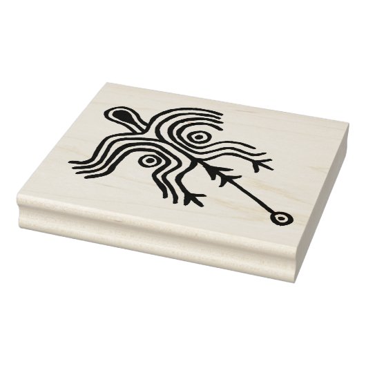 Petroglyf Rotskunst Sjamaan Rubber Stempel (Stempel)