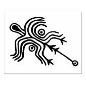 Petroglyf Rotskunst Sjamaan Rubber Stempel (Afrduk)