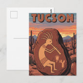 Petroglyf Tuscon Arizona Reis Briefkaart (Voorkant / Achterkant)