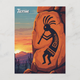Petroglyf Tuscon Arizona Reis Briefkaart