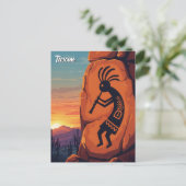 Petroglyf Tuscon Arizona Reis Briefkaart (Staand voorkant)