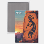 Petroglyf Tuscon Arizona Reis Magneet (Voorkant / Achterkant)