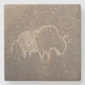 Petroglyph Bison Onderzetter (Voorkant)