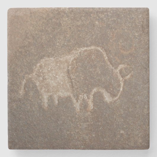 Petroglyph Bison Onderzetter (Voorkant)