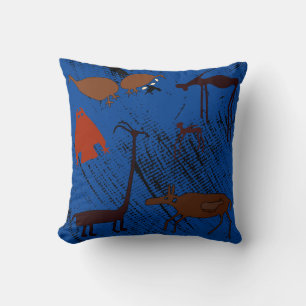 Petroglyph Cave Art Ancient Animals Kussen