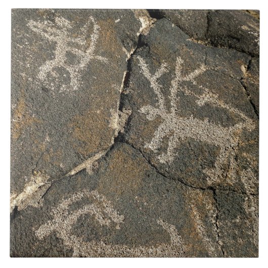 Petroglyph Ceramic Tile Tegeltje (Voorkant)