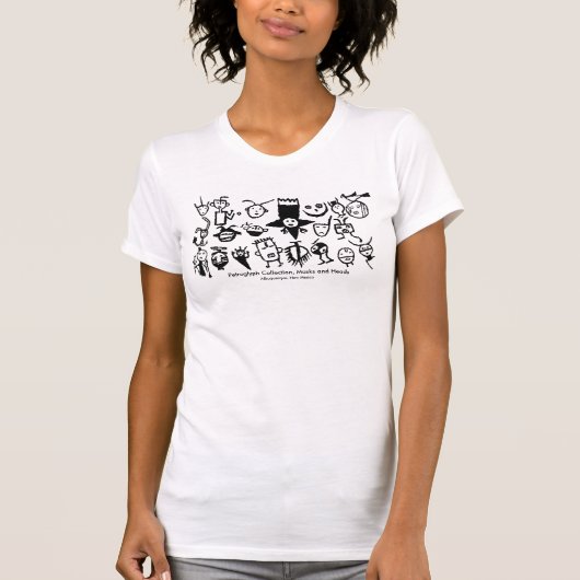Petroglyph-Collectie, maskers en koppen T-shirt (Voorkant)