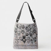 Petroglyph-collecties maskers en -koppen crossbody tas (Voorkant)
