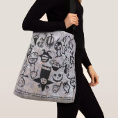 Petroglyph-collecties maskers en -koppen crossbody tas (Dichtbij)