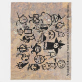 petroglyph-collecties maskers en -koppen fleece deken (Voorkant)