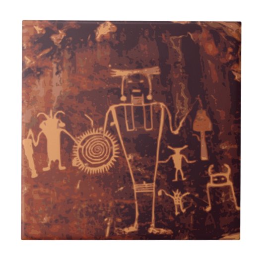 Petroglyph, Dinosaur National Monument, Colorado Tegeltje (Voorkant)