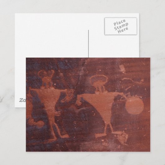 Petroglyph in Moab, Utah Briefkaart (Voorkant / Achterkant)