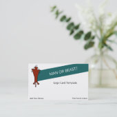 Petroglyph-Man of beestrode Logo Visitekaartje (Staand voorkant)