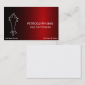 Petroglyph Man Symbool Logo Visitekaartje (Voorkant / Achterkant)