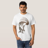 Petroglyph Native Amerikaans Kokopelli T-shirt (Voorkant volledig)