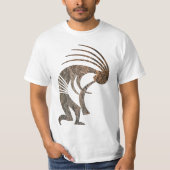 Petroglyph Native Amerikaans Kokopelli T-shirt (Voorkant)