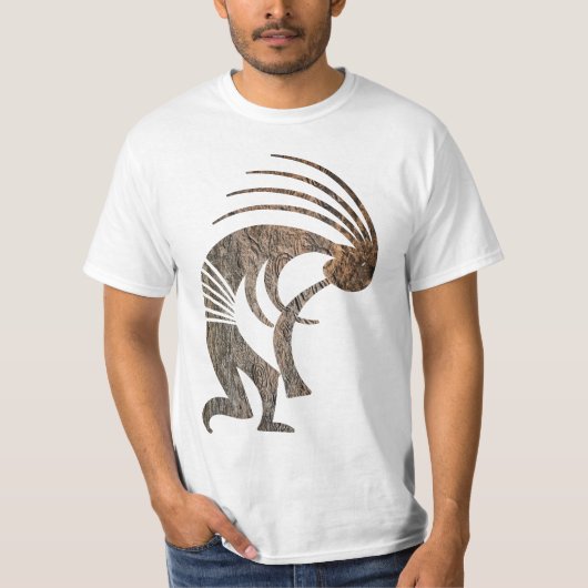 Petroglyph Native Amerikaans Kokopelli T-shirt (Voorkant)