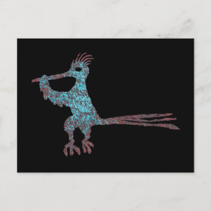 Petroglyph, New Mexico Road Runner Briefkaart