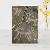 Petroglyph Notecard Kaart (Gele Bloem)