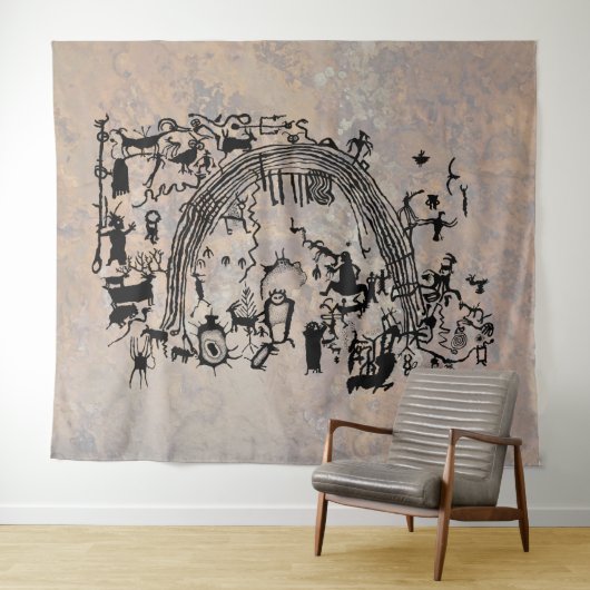 Petroglyph-panel - Rochester Creek, Utah Wandkleed (In Situ (horizontaal))