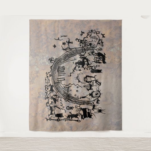 Petroglyph-panel - Rochester Creek, Utah Wandkleed (Voorkant)